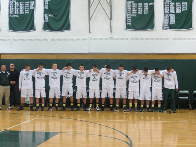 Boys Show Unity During Alma Mater