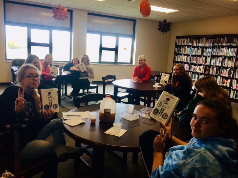 The Book Club met recently in the library.