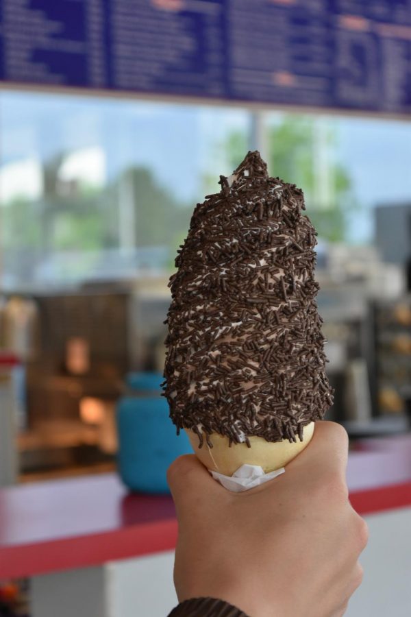 Top to Bottom: DBs serves a variety of food choices, but ice cream is the main attraction.