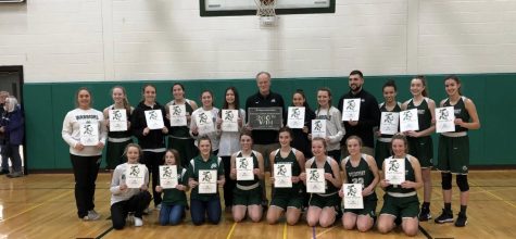 The Weedsport Varsity Girls Basketball Team recently celebrated Coach Chris Vargasons 200th victory.